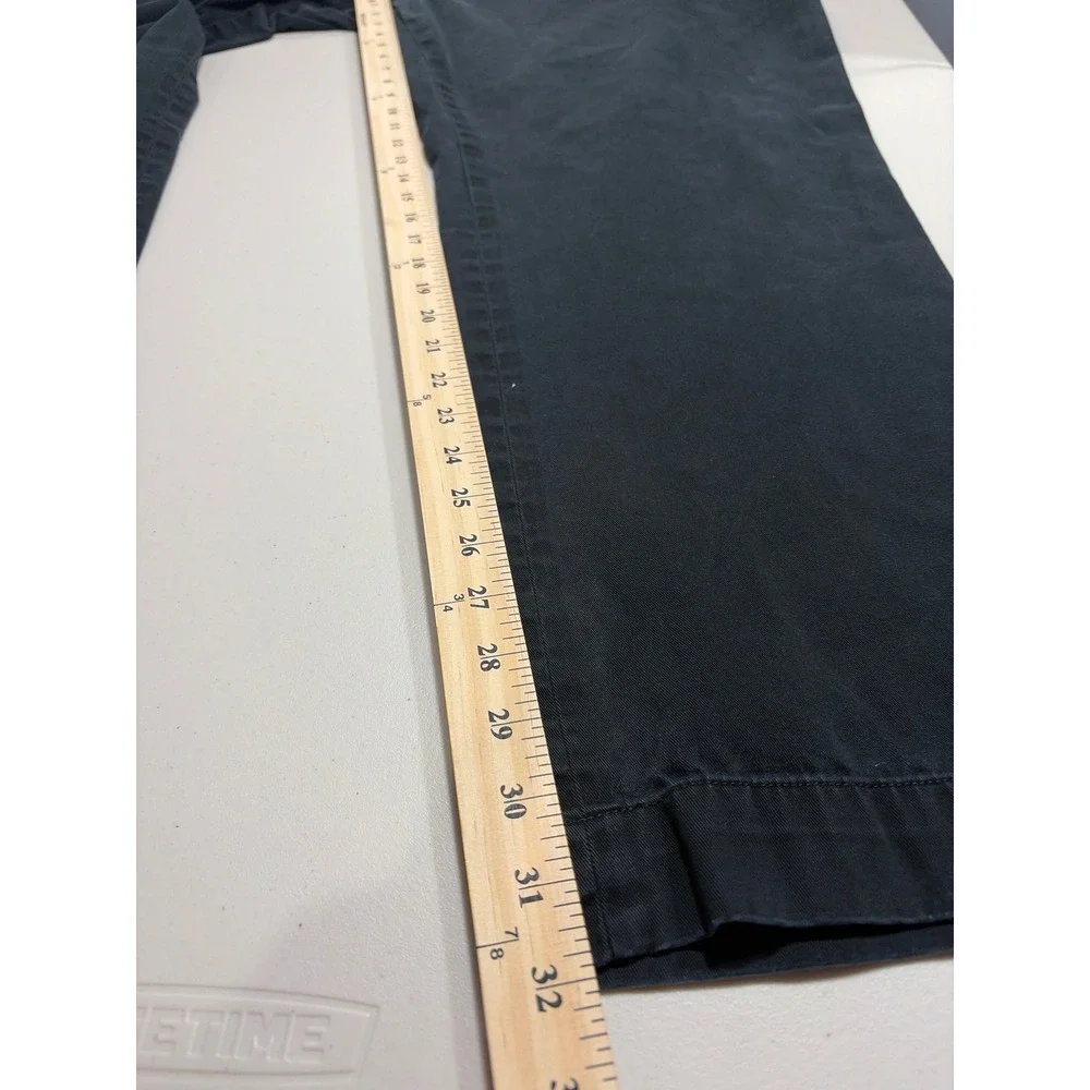 Polo Ralph Lauren Mens Chino Pants Black Cotton Twill Straight Leg 48x32